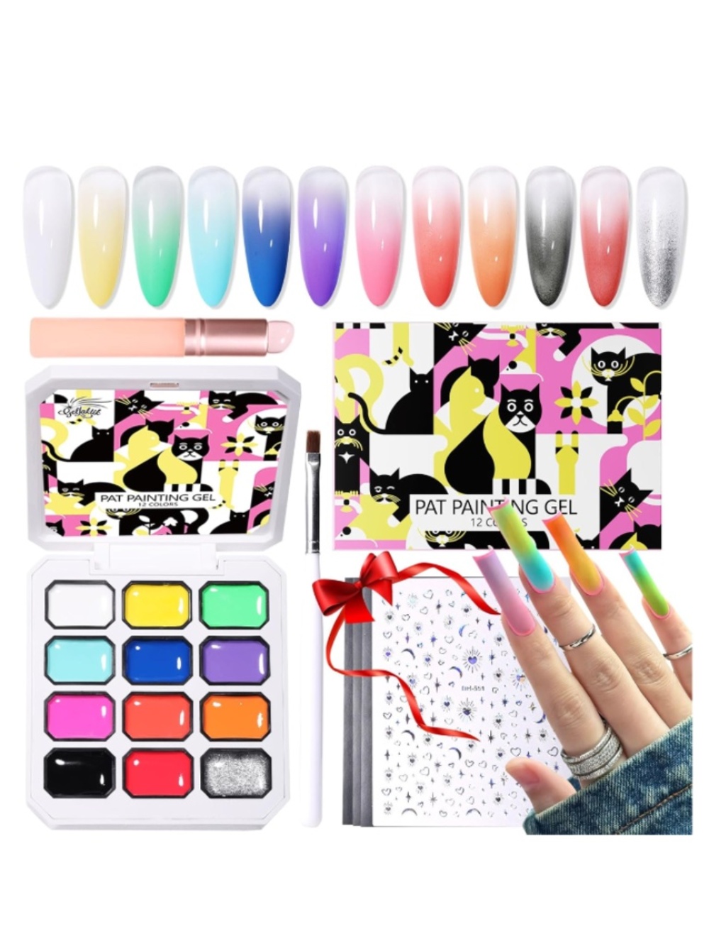 12 Color Nail  Palette